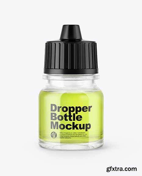 5ml Clear Glass Dropper Bottle Mockup 50393