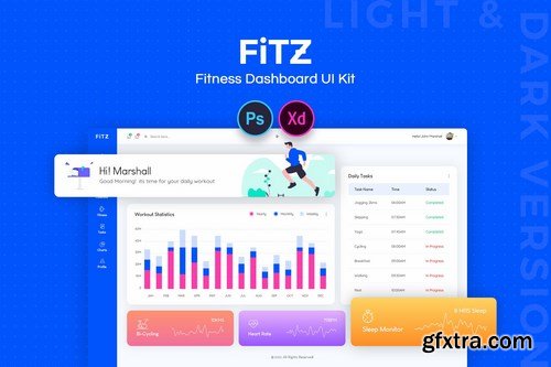 Fitz Fitness Dashboard UI Kit