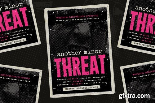 Another Threat Punk Rock Flyer Template