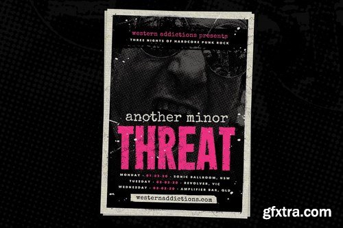 Another Threat Punk Rock Flyer Template