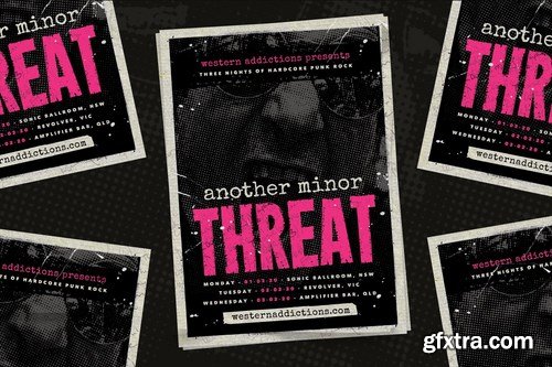 Another Threat Punk Rock Flyer Template