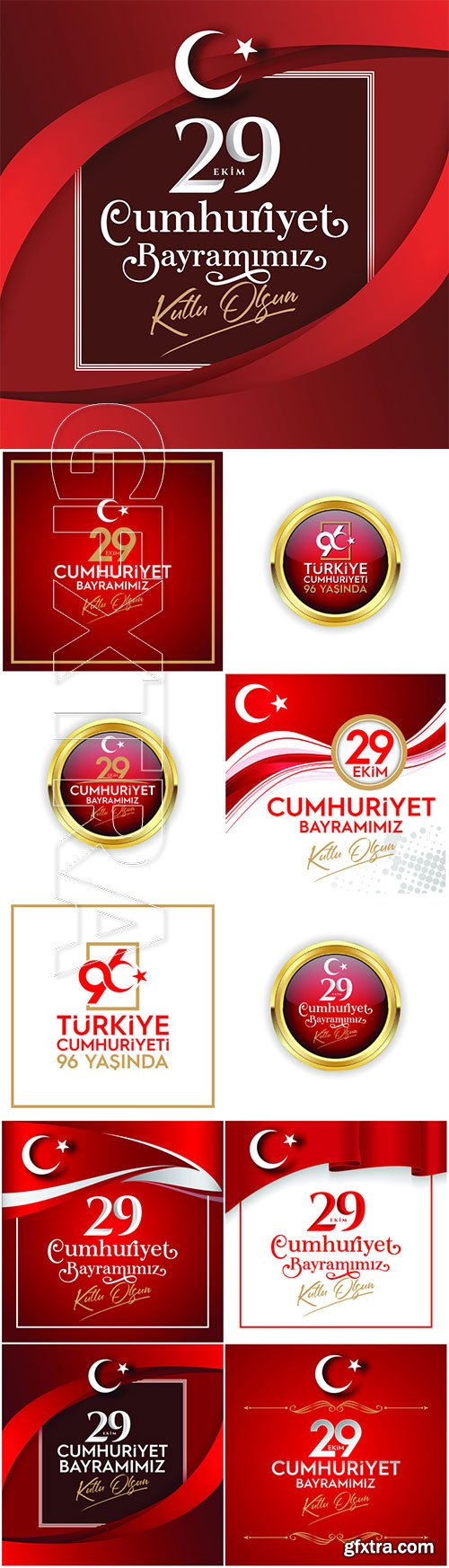 Republic Day of Turkey National Celebration Card, October 29