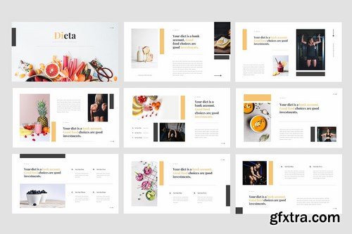 Dieta - Diet Plan Food Powerpoint and Keynote Templates