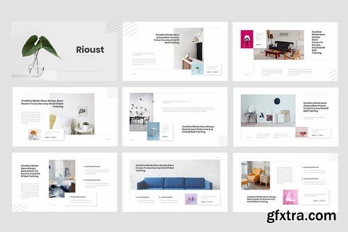 Rioust - Interior Design Powerpoint Google Slides and Keynote Templates