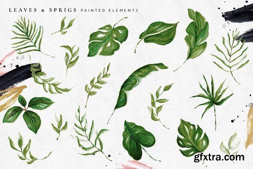 Tropical Foliage Illustration Pack