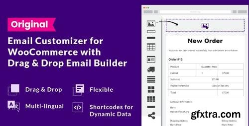 CodeCanyon - WooCommerce Email Customizer with Drag and Drop Email Builder v1.5.11 - 19849378