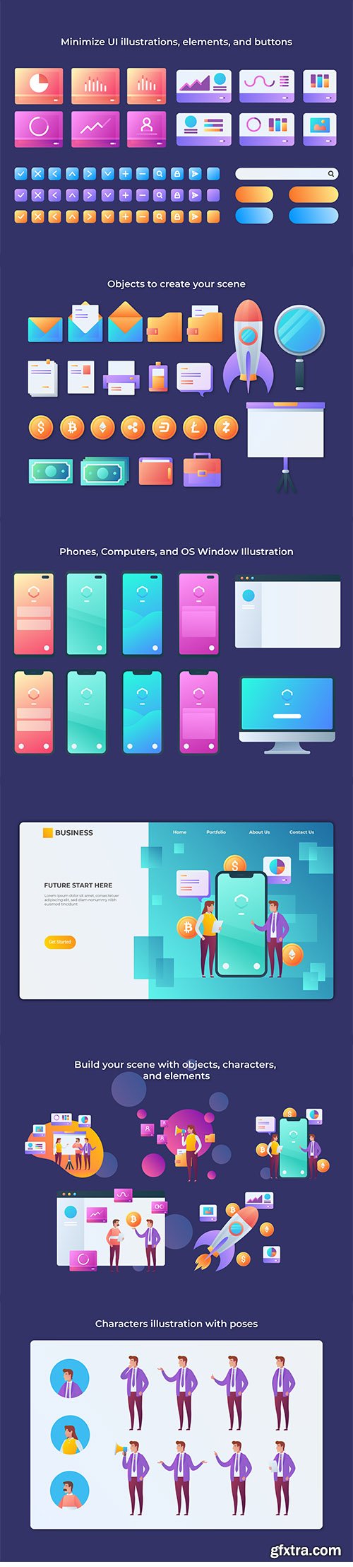 Landing Page Illustration Kit