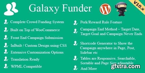 CodeCanyon - Galaxy Funder v11.2 - WooCommerce Crowdfunding System - 7360954