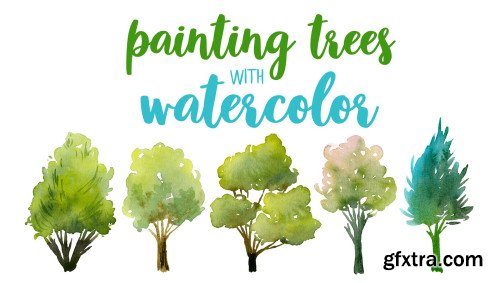 Painting trees with watercolor