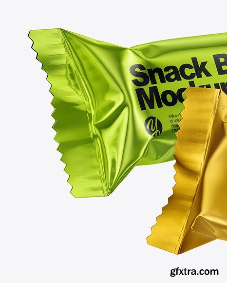 Two Metallic Snack Bars Mockup 50389