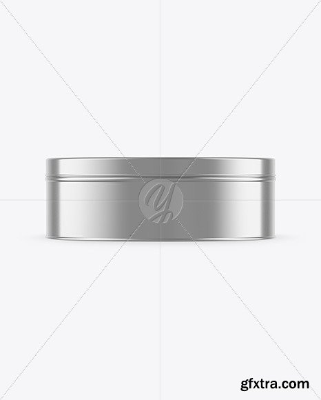 Metallic Round Tin Box Mockup 50400