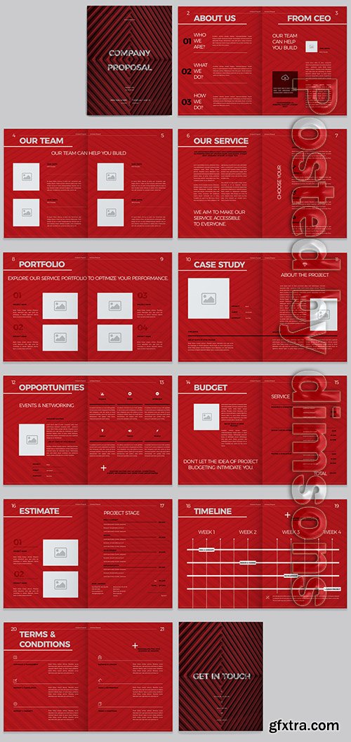 Red Business Proposal Layout 296628174