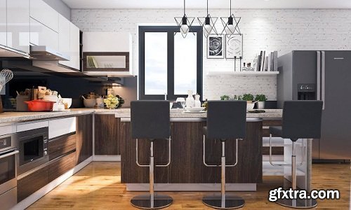 Modern Kitchen Interior Scene 08