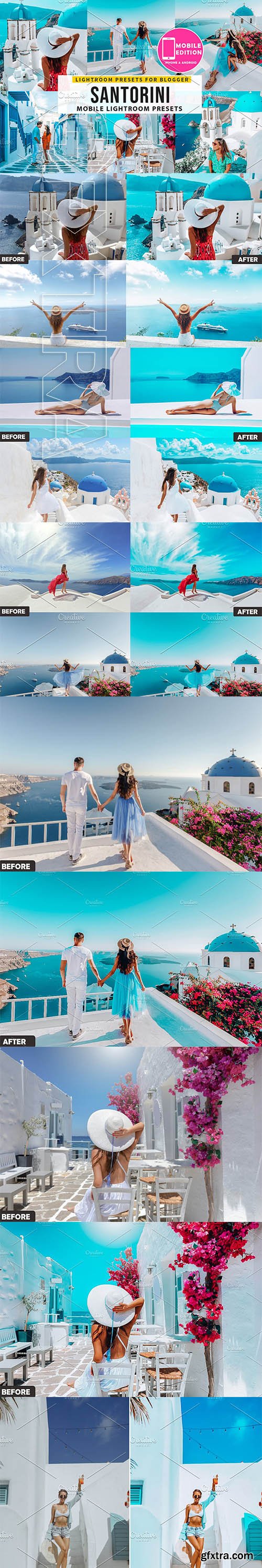 CreativeMarket - Santorini Lightroom Mobile Presets 4207365