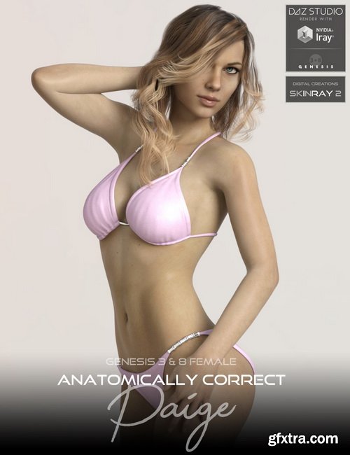 Daz3D - Anatomically Correct: Paige for Genesis 3 and Genesis 8 Female