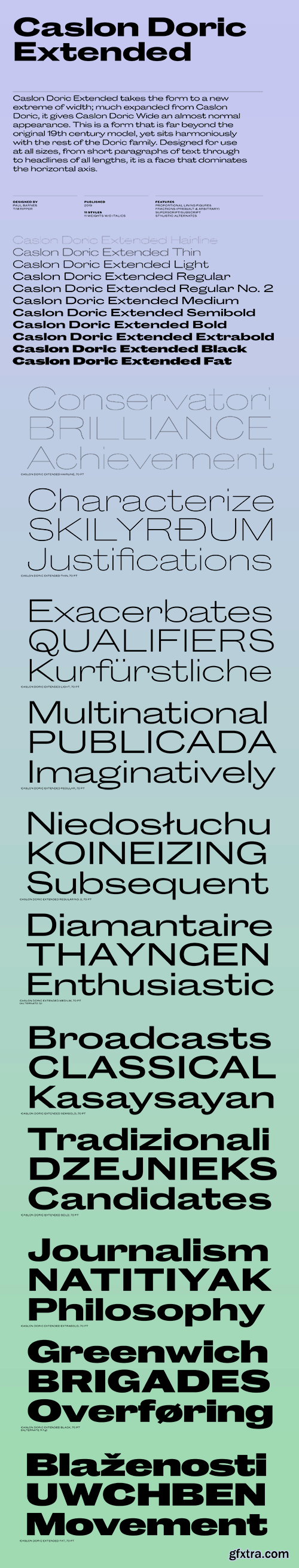 Caslon Doric Extended Font Family