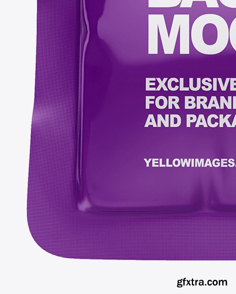 Glossy Snack Bag Mockup 50233