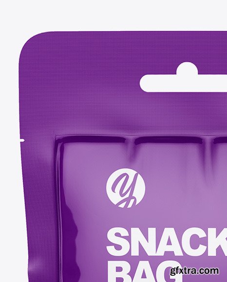 Glossy Snack Bag Mockup 50233