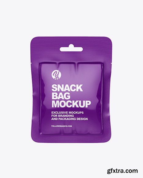 Glossy Snack Bag Mockup 50233