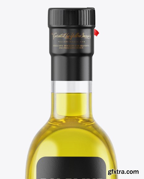 Clear Glass Olive Oil Bottle Mockup 49934