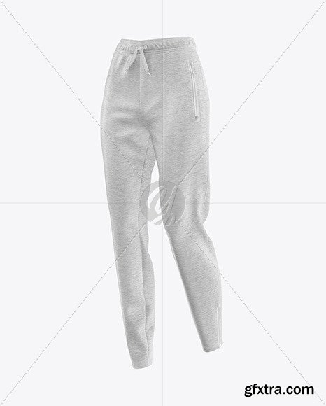 Women's  Melange Pants Mockup - Front Half  50430