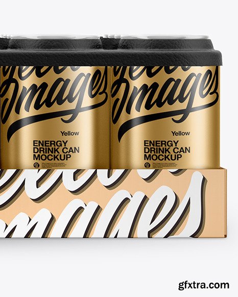 Pack with 24 Matte Metallic Cans Mockup 50454