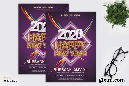 New Year Event Party Flyer Template