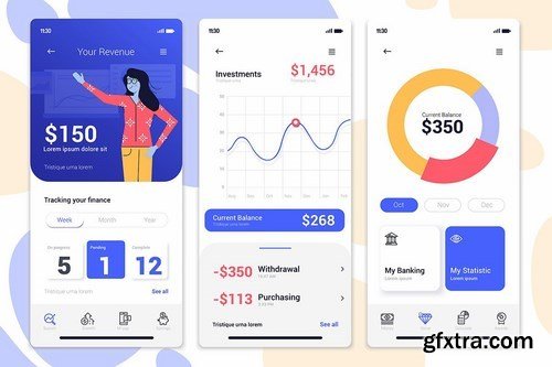 15 Finance app Screens