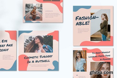 Fashion Instagram Post Template - Flat Liquid