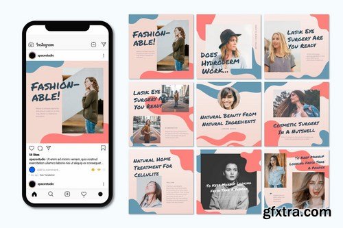 Fashion Instagram Post Template - Flat Liquid