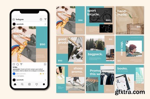 Instagram Post Feed Templates - Minimalist Shop