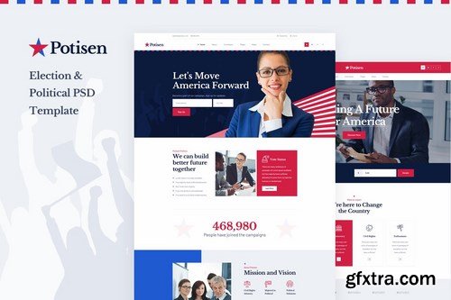 Potisen - Election & Political PSD Template