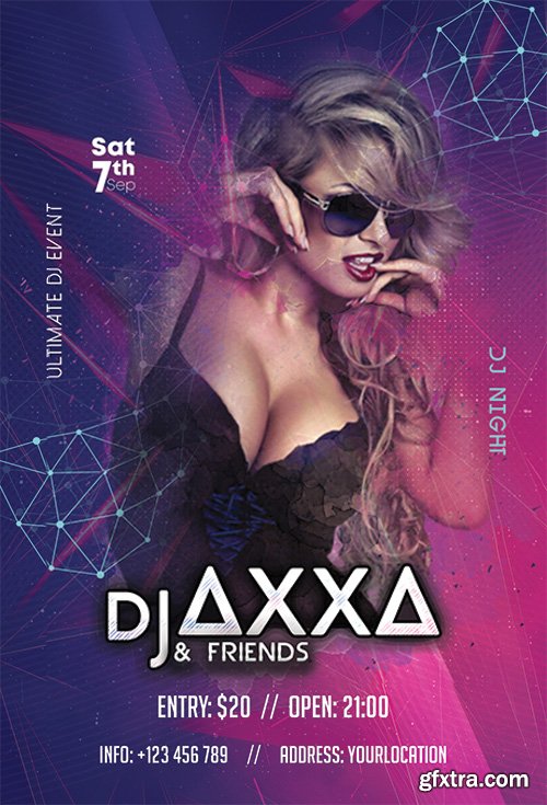 DJ Party - Premium flyer psd template