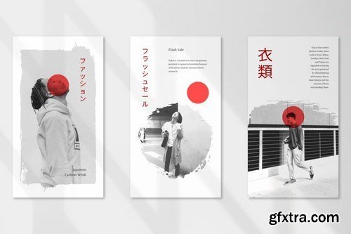 Instagram Story Template Japan Fashion Style