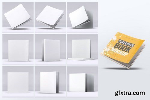 Soft Cover Square Book Mock-Up