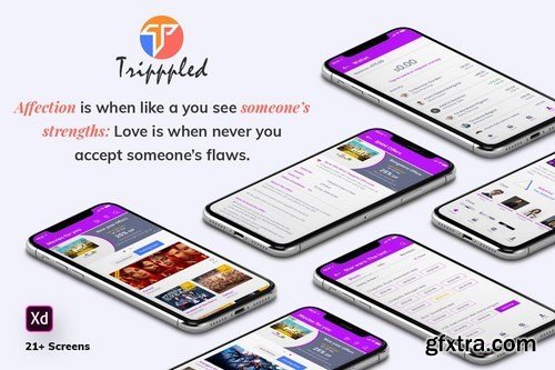 Tripppled-Movie Booking Mobile App UI Kit (XD)