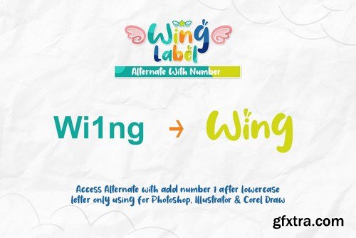 Wing Label Font