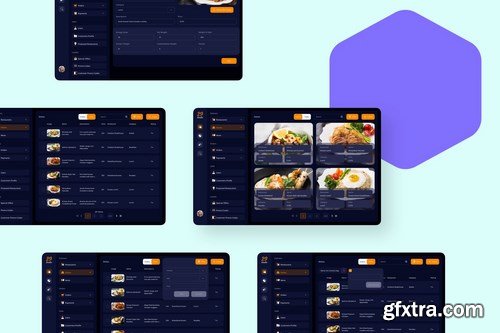 Foodie Food Admin Web Design Elements Bundle