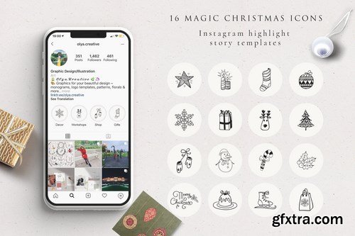 Xmas Instagram Highlight Story Icons