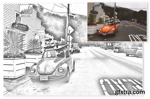 GraphicRiver - Pencil Drawing Effect for Photoshop 11658178