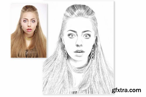 GraphicRiver - Pencil Drawing Effect for Photoshop 11658178