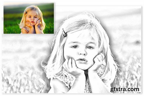 GraphicRiver - Pencil Drawing Effect for Photoshop 11658178