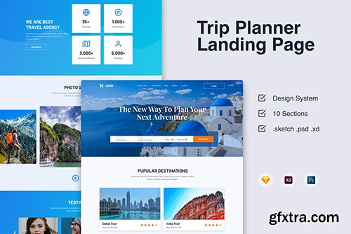 Travel Landing Page Template - Trip Planner