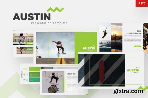 Austin - Skateboard Powerpoint Google Slides and Keynote Templates