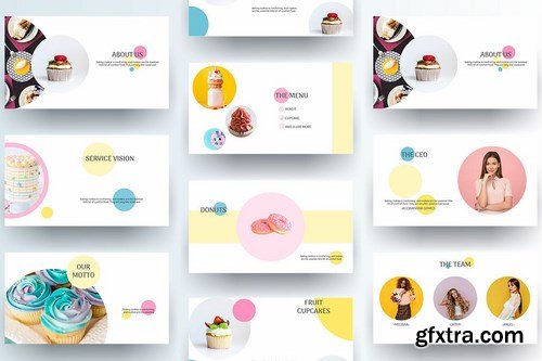 Saka - Cake & Bakery Powerpoint Google Slides and Keynote Templates