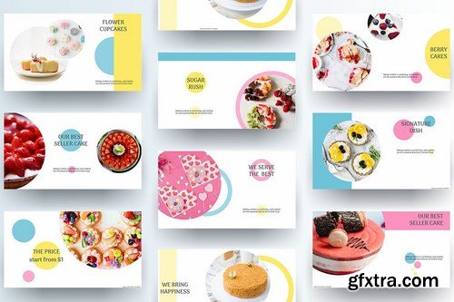 Saka - Cake & Bakery Powerpoint Google Slides and Keynote Templates