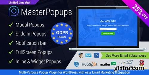 CodeCanyon - Master Popups v3.0.1 - WordPress Popup Plugin for Email Subscription - 20142807 - NULLED