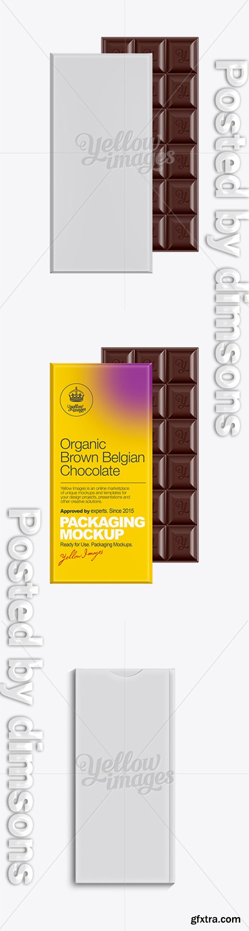 Dark Chocolate Bar Packaging Mockup 10710