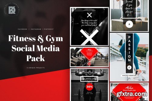 Fitness & Gym Social Media Banners Pack