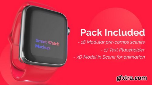 Videohive - Smart Watch 3D Model Mockup - App Promo V.2 - 23385934